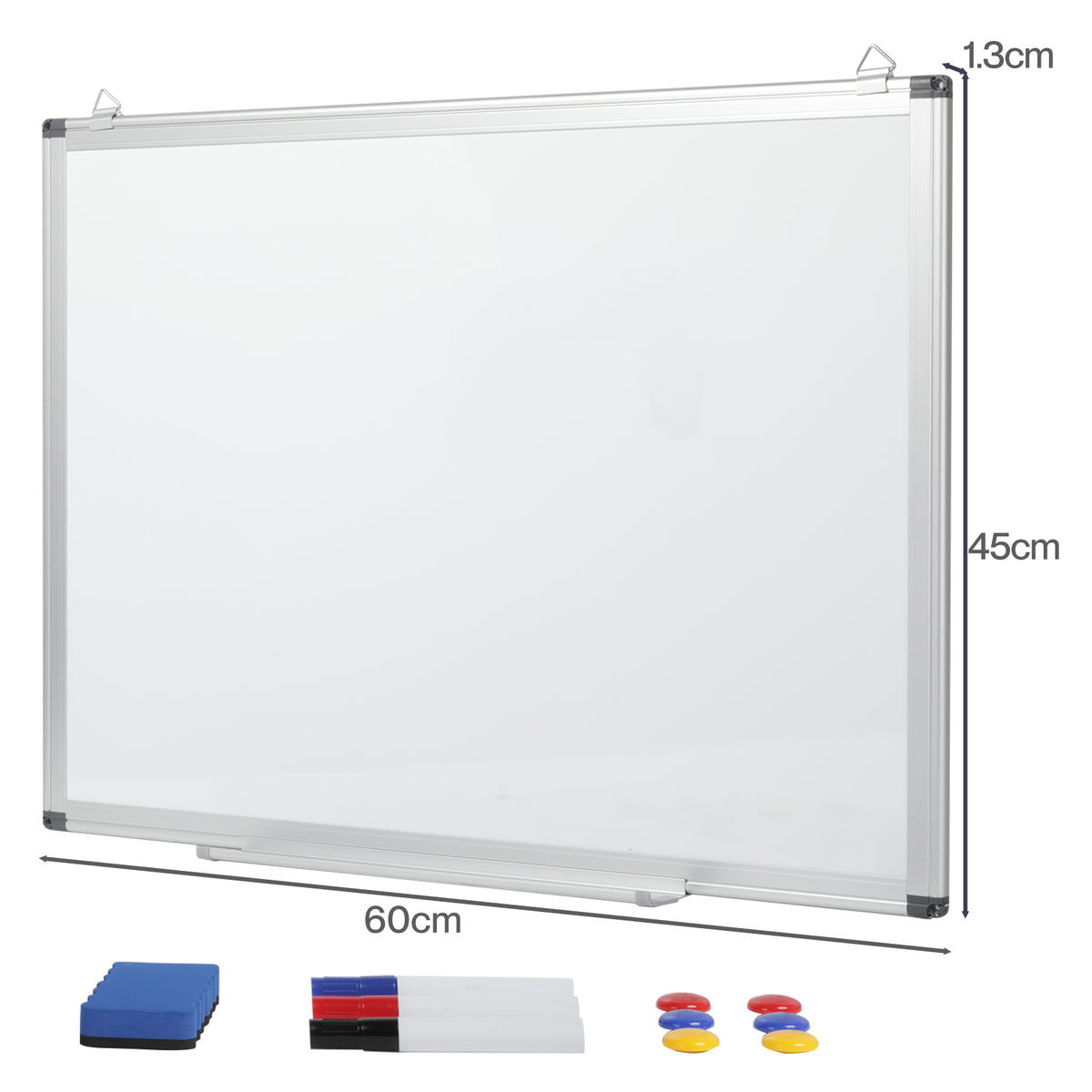 Levede Magnetic Whiteboard Adjustable Wall Mounted Dry Erase Office White