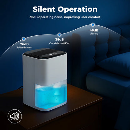 Spector Electric Dehumidifier 2000ml Drying Moisture with LED Light Timer Silent