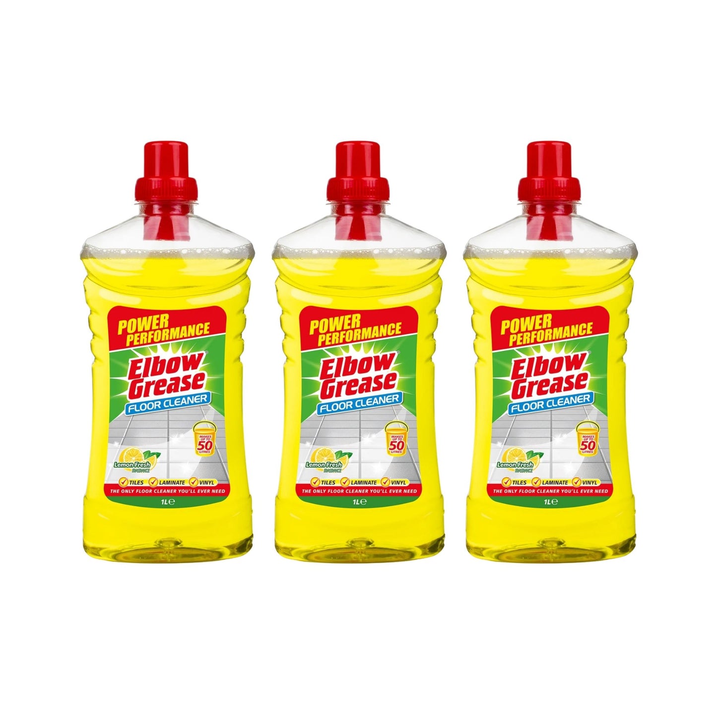 Elbow Grease 1L Lemon All Purpose Floor Cleaner x3