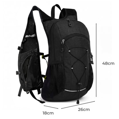 Swifto Hiking Backpack Foldable 20L Water Resistant Daypack For Camping Black
