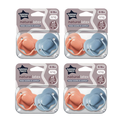Tommee Tippee Cherry Latex Soother 6-18m 2pk x4
