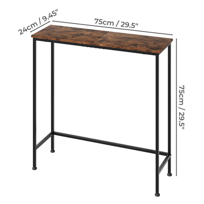 Narrow Console Table Slim Entryway Hallway Sofa Table Display Shelf Industrial