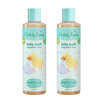 Childs Farm 250ml Baby Wash Unfragranced x2