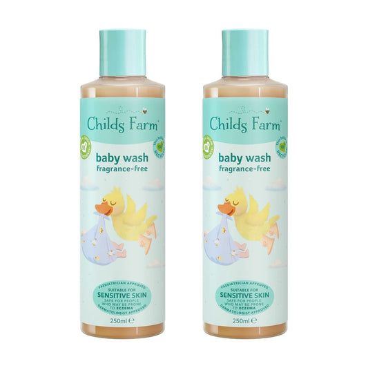 Childs Farm 250ml Baby Wash Unfragranced x2