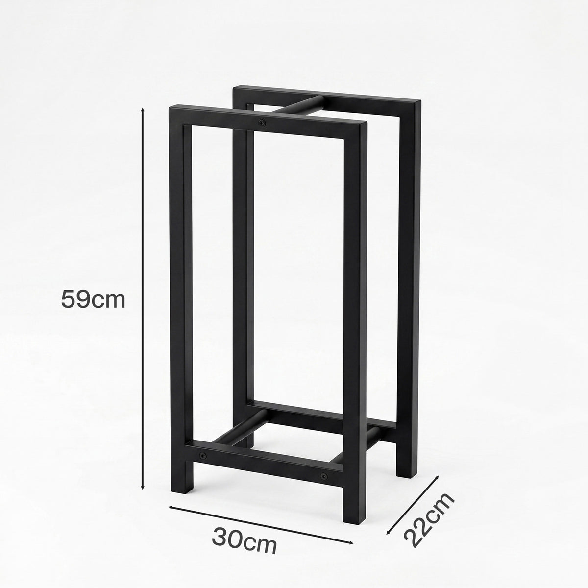 Levede Firewood Rack Metal Outdoor Storage Log Holder Fireplace 30 x 22 x 59cm