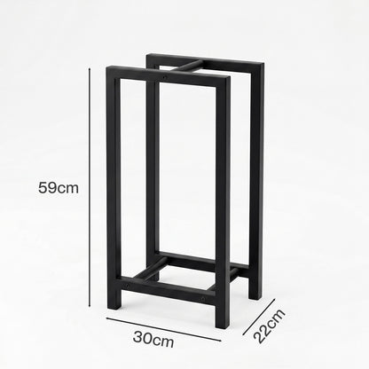 Levede Firewood Rack Metal Outdoor Storage Log Holder Fireplace 30 x 22 x 59cm
