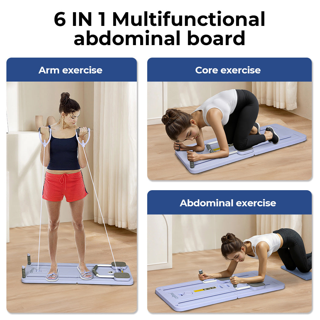 Centra Multifunctional Abdominal Board Pilates Reformer Set Elbow Support Grey