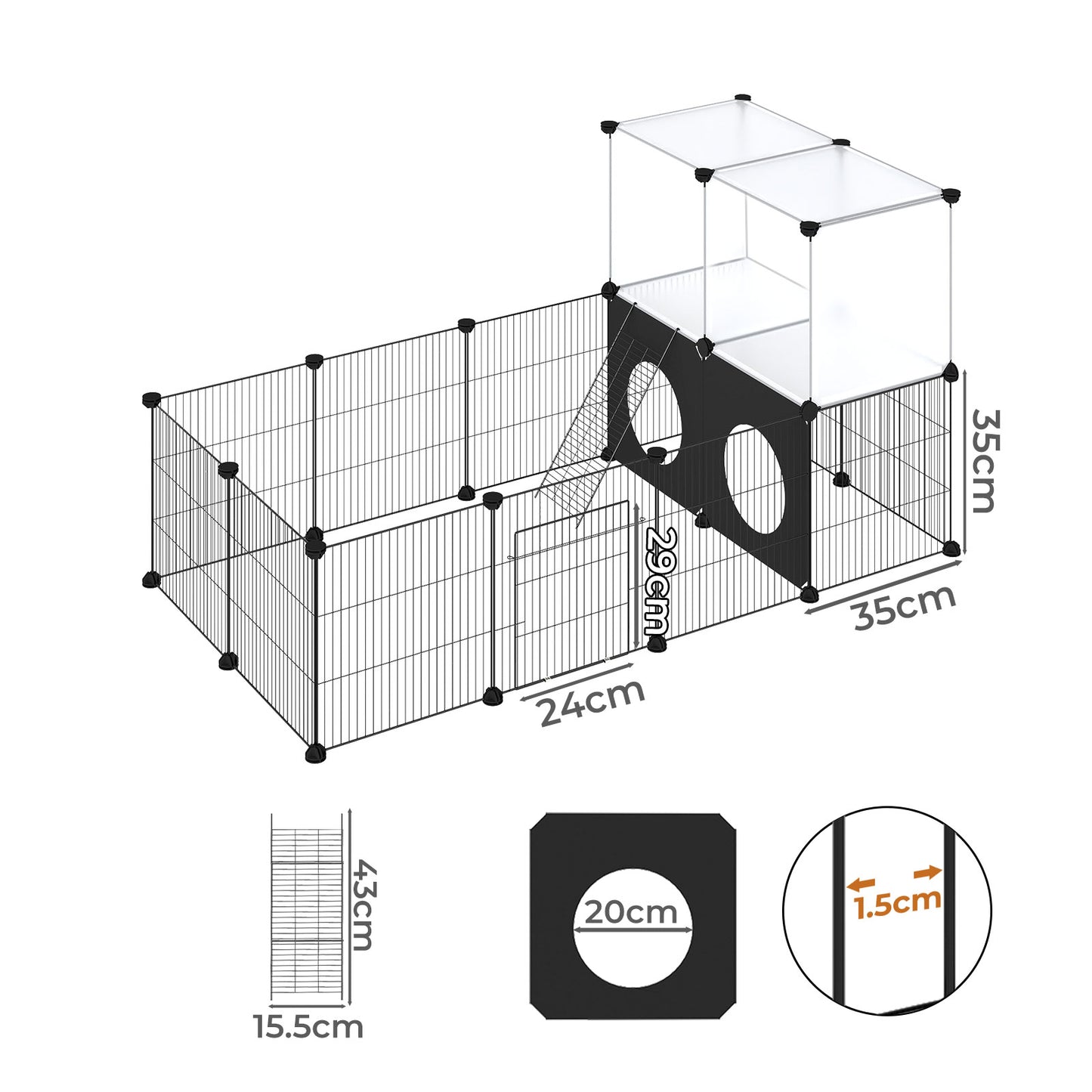 Skylos Small Pet Playpen Hamster Run Puppy Rabbit Chinchilla Enclosure Fence