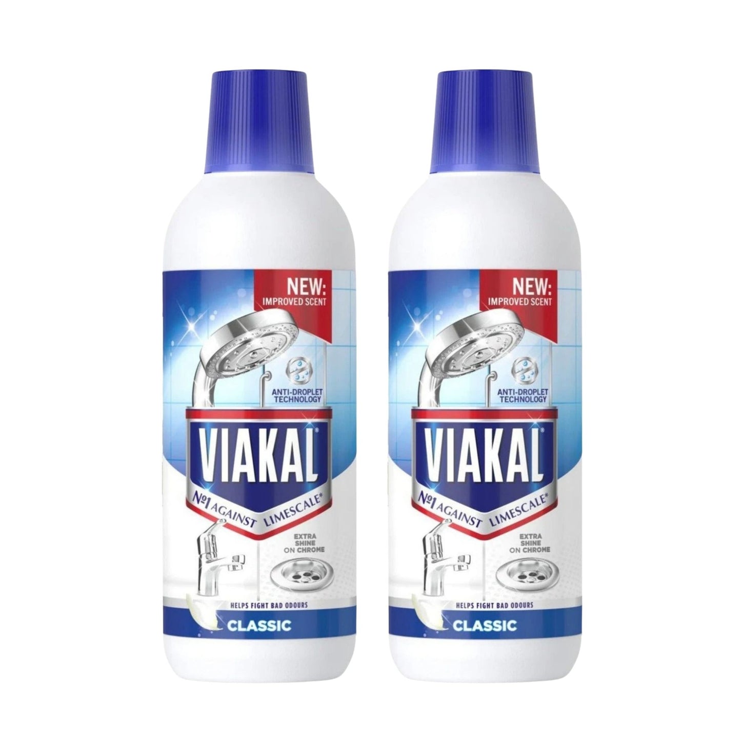 Viakal 500ml Classic Bathroom Limescale Remover Liquid x2
