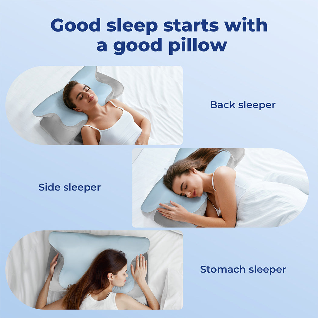 Lavio Contour Orthopedic Pillow Memory Foam Ergonomic Cervical Neck Pain Relief