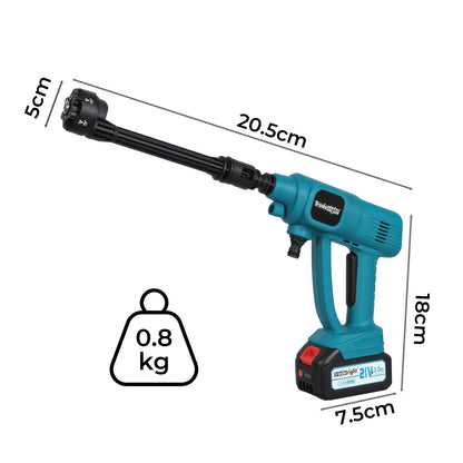 Traderight Cordless Portable Pressure Washer 50Bar 230L/H Spray Gun Car Cleaner