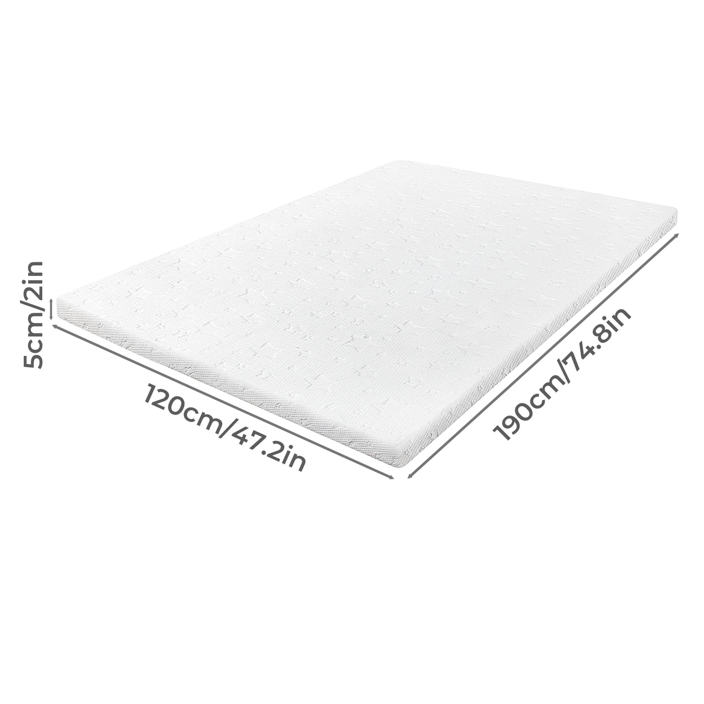 Lavio Mattress Topper Small Double Memory Foam Bamboo Charcoal Washable Cover