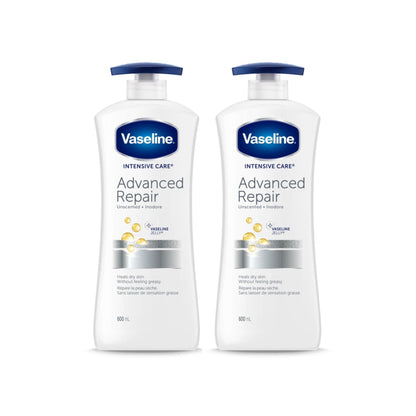 Vaseline 600ml Advanced Repair Body Lotion x2