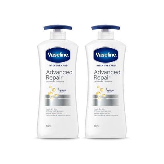 Vaseline 600ml Advanced Repair Body Lotion x2