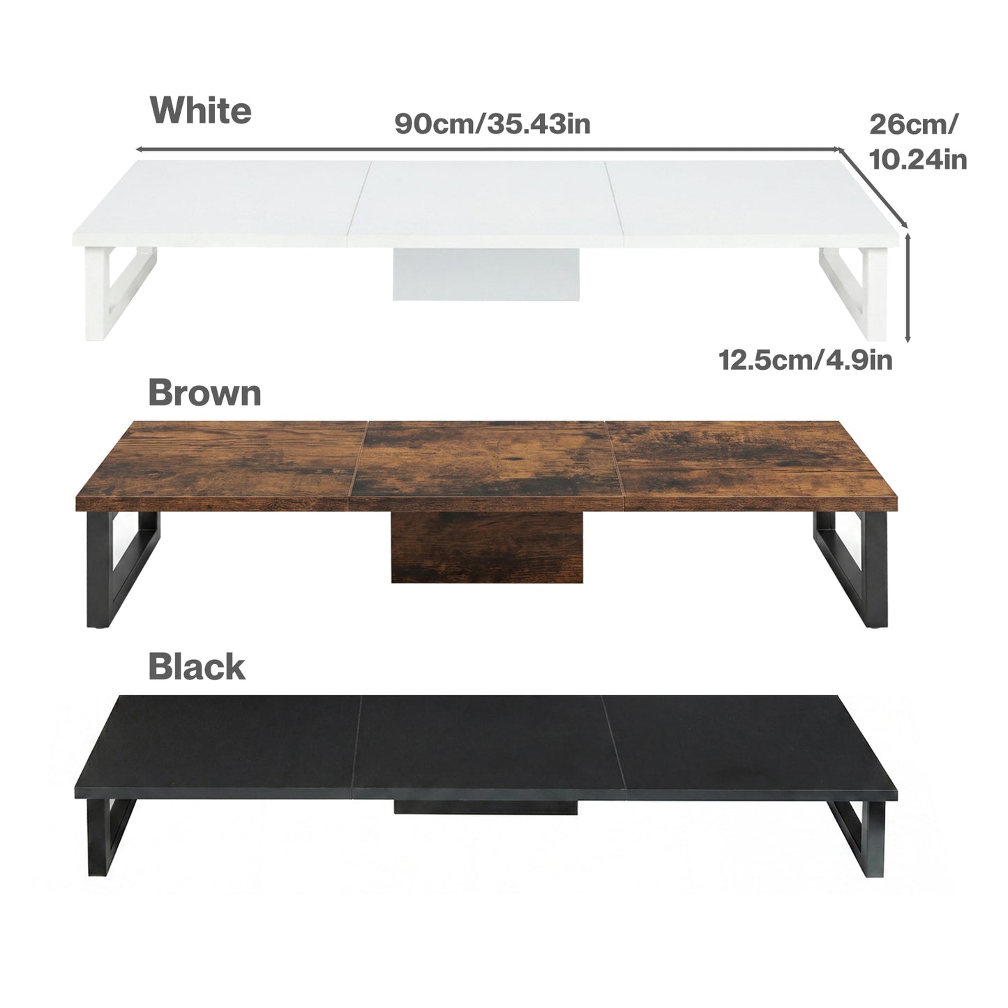Levede Dual Screen Stand Riser Office Desktop Computer Monitor Shelf Holder 90cm