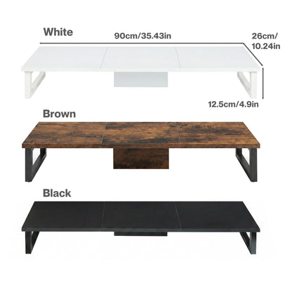 Levede Dual Screen Stand Riser Office Desktop Computer Monitor Shelf Holder 90cm