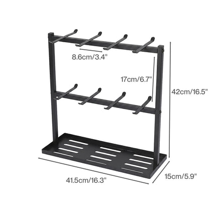 Levede Mug Holder Stand Countertop Coffee Cup Rack Storage Organiser 16 Hooks