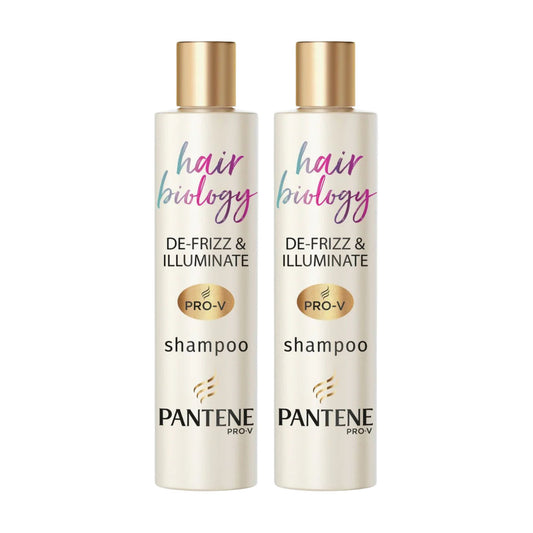 Pantene Biology Shampoo De-Frizz & Illuminate 250mL x2