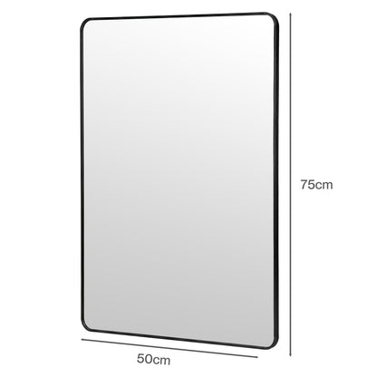 Yezi Wall Mirror 50x75cm Bathroom Bedroom Hallway Vanity Mirror Tempered Glass