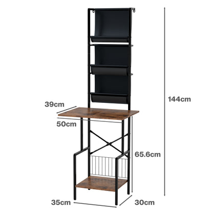 Levede Record Stand Player Display Storage Shelf Cabinet 2 Shelves 3 Racks