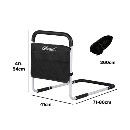 Levede Bed Rails Adjustable Heights Storage Pocket Assist Support Side Railings