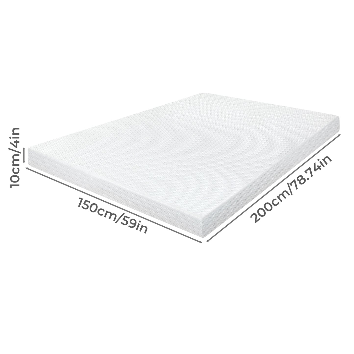 Lavio 4 Inch Mattress Topper King Cooling Memory Foam Pressure Relief Non Slip