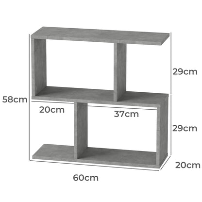 Narrow Side Table Slim End Sofa Table with Living Room Storage 20cm Modern Grey
