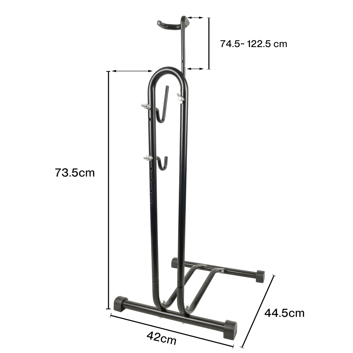 MONVELO Bike Rack Floor Stand Bicycle Parking Freestanding Storage Outdoor Black