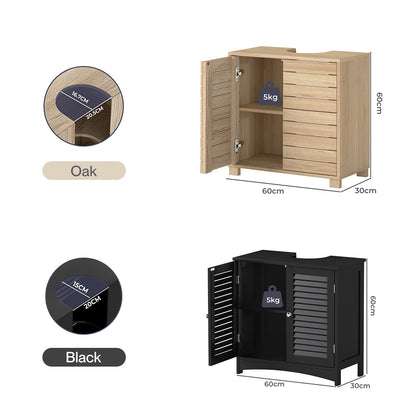 Levede Bathroom Under Sink Cabinet Basin Storage Cupboard 2 Door Vanity Unit