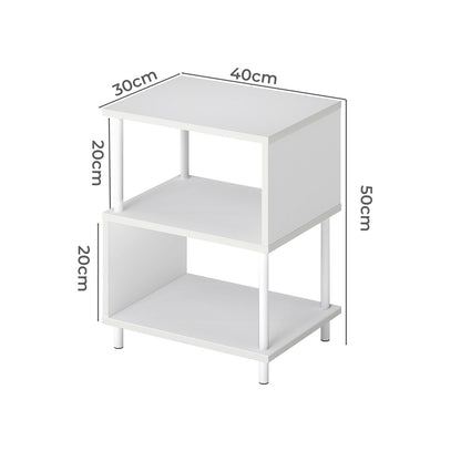 Levede Side Table 3 Tier Small Bedside Sofa End Table Storage Shelves Modern