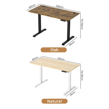 Levede Electric Standing Desk Height Adjustable with Memory Control 120cm Wide