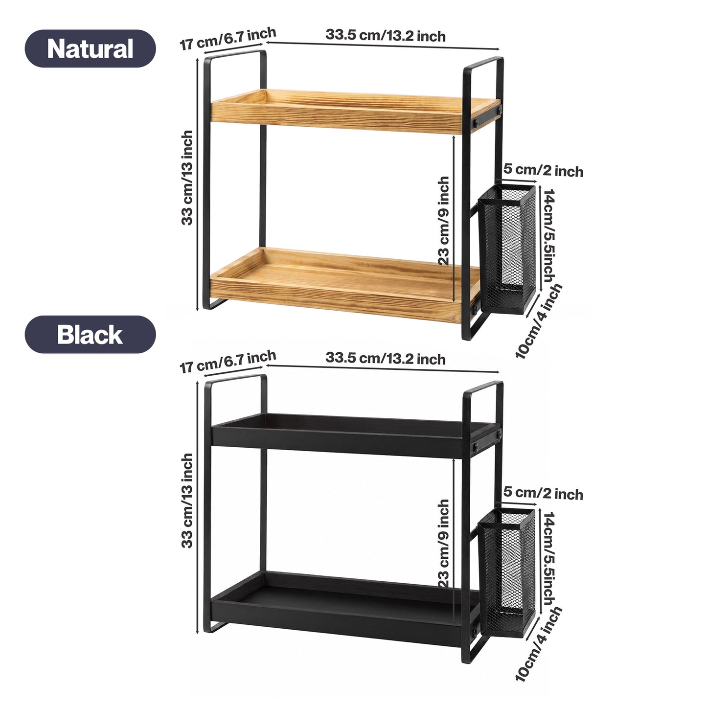 Levede 2 Tier Bathroom Organiser Countertop Perfume Skincare Storage Shelf