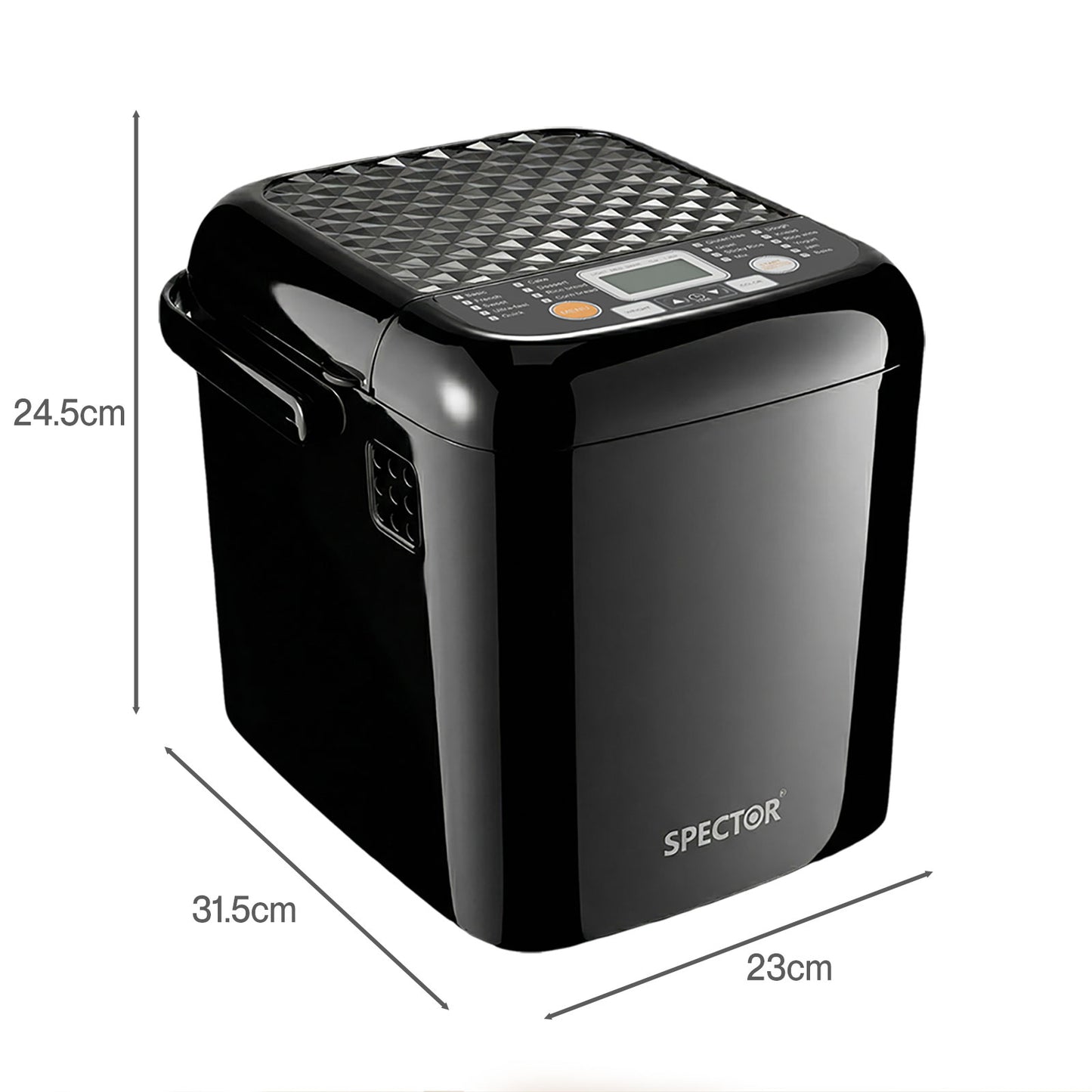 Spector 19 in 1 Bread Maker 1.2LB Bread Machine Low Noise 500W Timer Non Stick