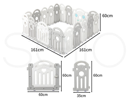 Dekko Baby Playpens Kids Safety Gate Toddler Fence Child Play Pen Toy 18 Panels