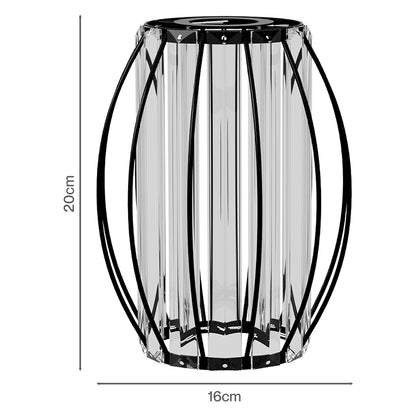 Emitto Crystal Ceiling Light Shade Pendant Lamp Shade Table Floor Lamps Black