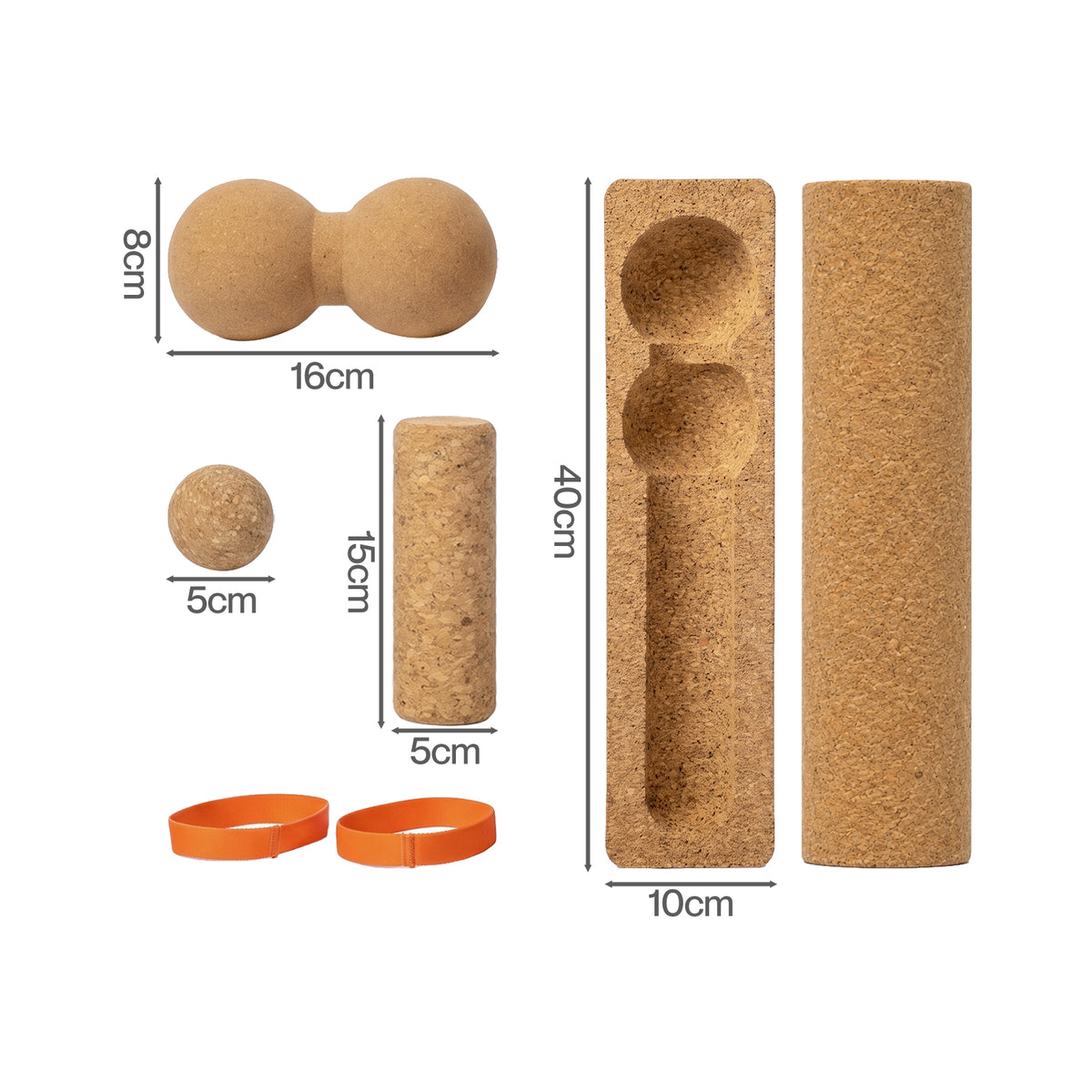 Centra Balance Board 5-In-1 Cork Ankle Trainer With Massage Ball Home Brown