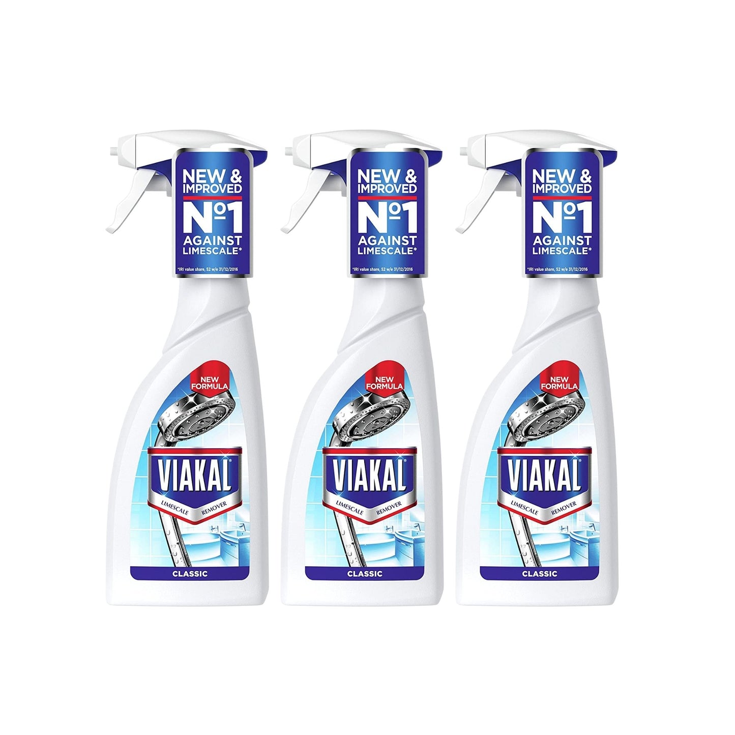 Viakal 750ml Classic Bathroom Limescale Remover Spray x3