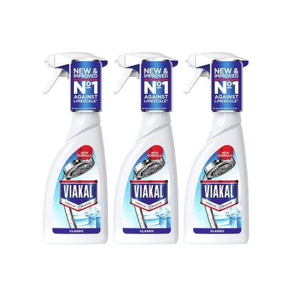 Viakal 750ml Classic Bathroom Limescale Remover Spray x3