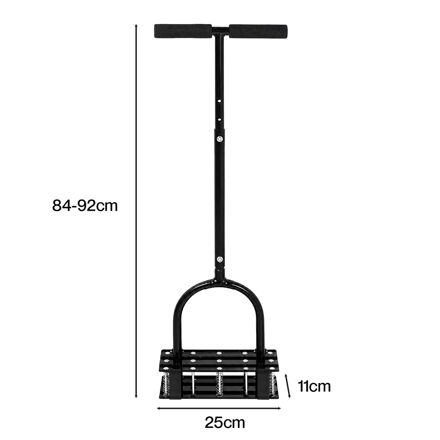 Lambu Lawn Aerator 15 Steel Spikes Adjustable Handle Deep Soil Tool Black