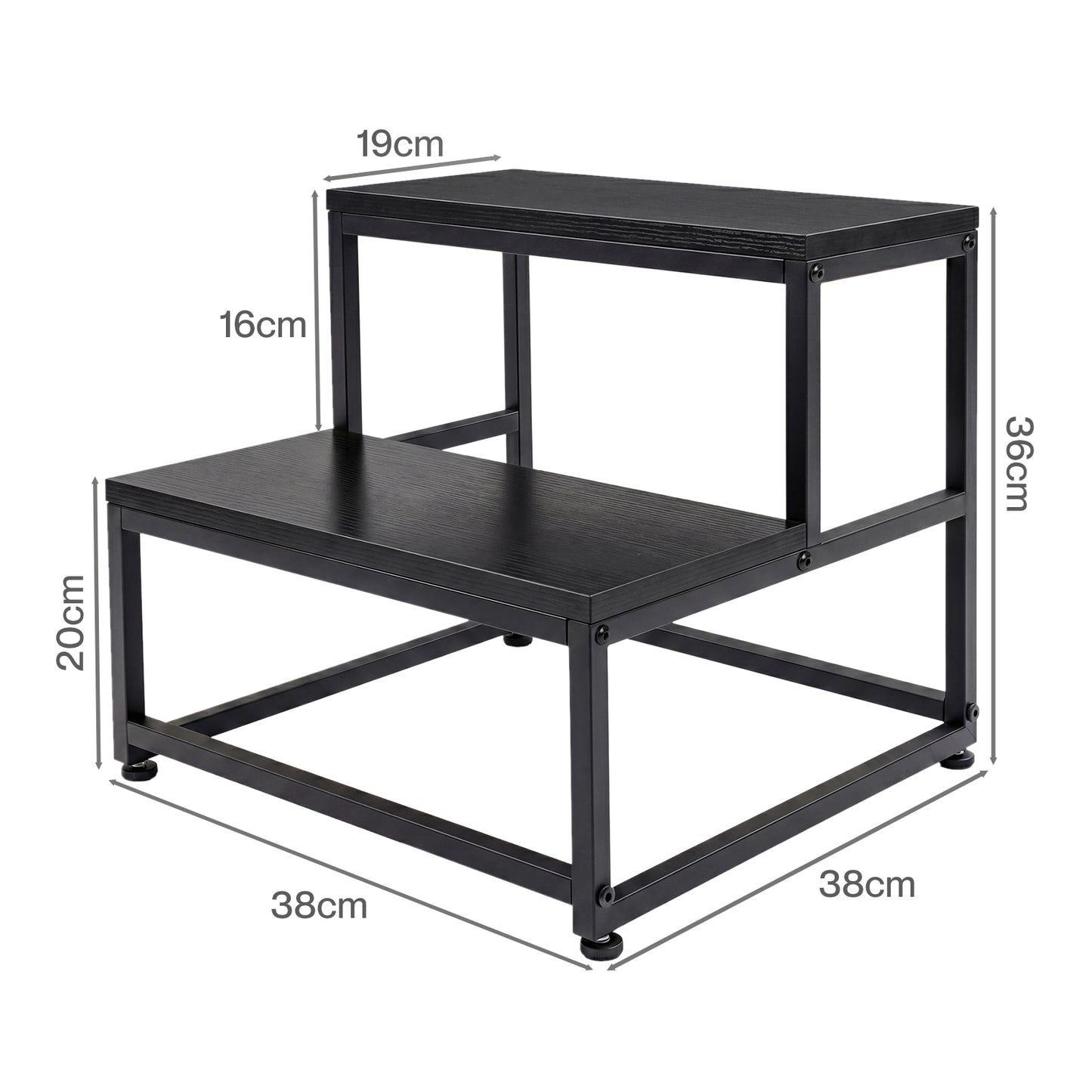 Levede 2 Step Stool Kids Adults Bathroom Kitchen Ladder Foot Stool Heavy Duty