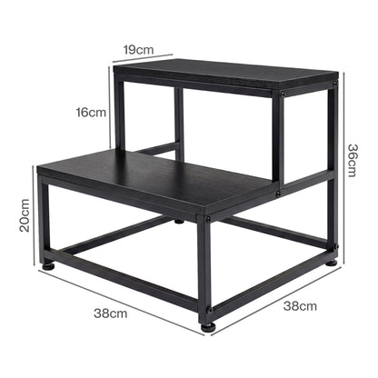 Levede 2 Step Stool Kids Adults Bathroom Kitchen Ladder Foot Stool Heavy Duty