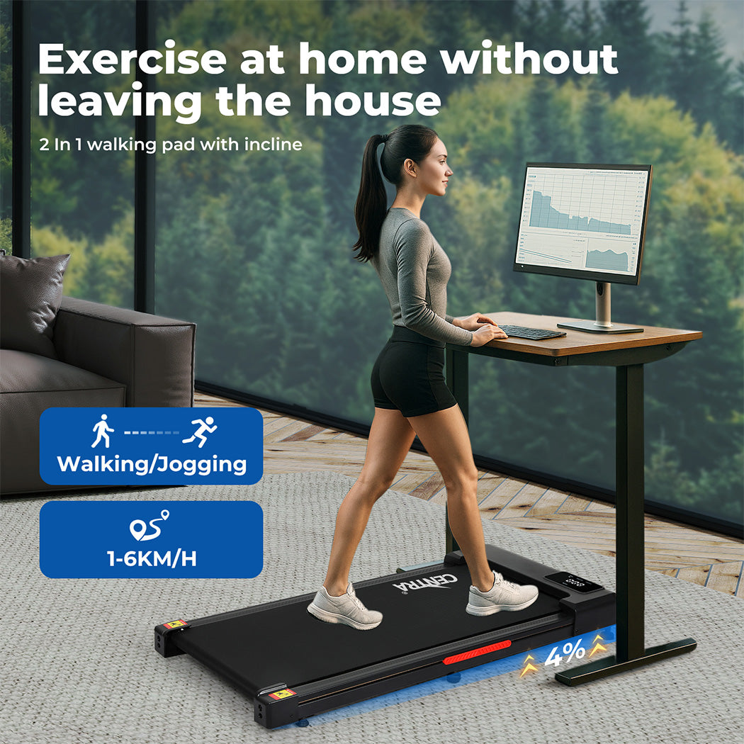 Centra Under Desk Electric Walking Pad Treadmill Running Machine Online Fitness