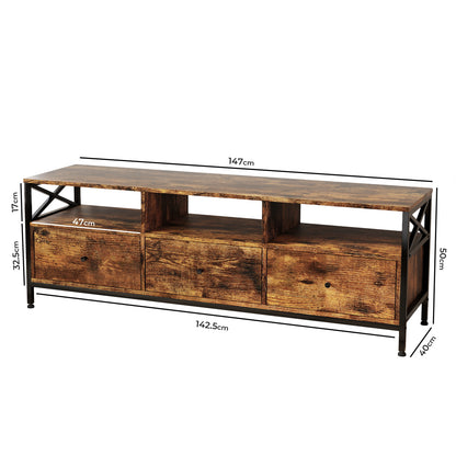 Levede TV Stand Cabinet Entertainment Unit with Drawers Shelves for 65 Inch TV