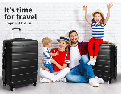 Swifto Suitcase Set of 3 Hard Shell 20" 24" 28" Luggage Family Travel TSA
