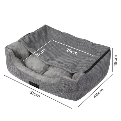 Skylos Dog Bed Cat Cave Bed Small Pet Bed Soft Removable Blanket Washable 51cm