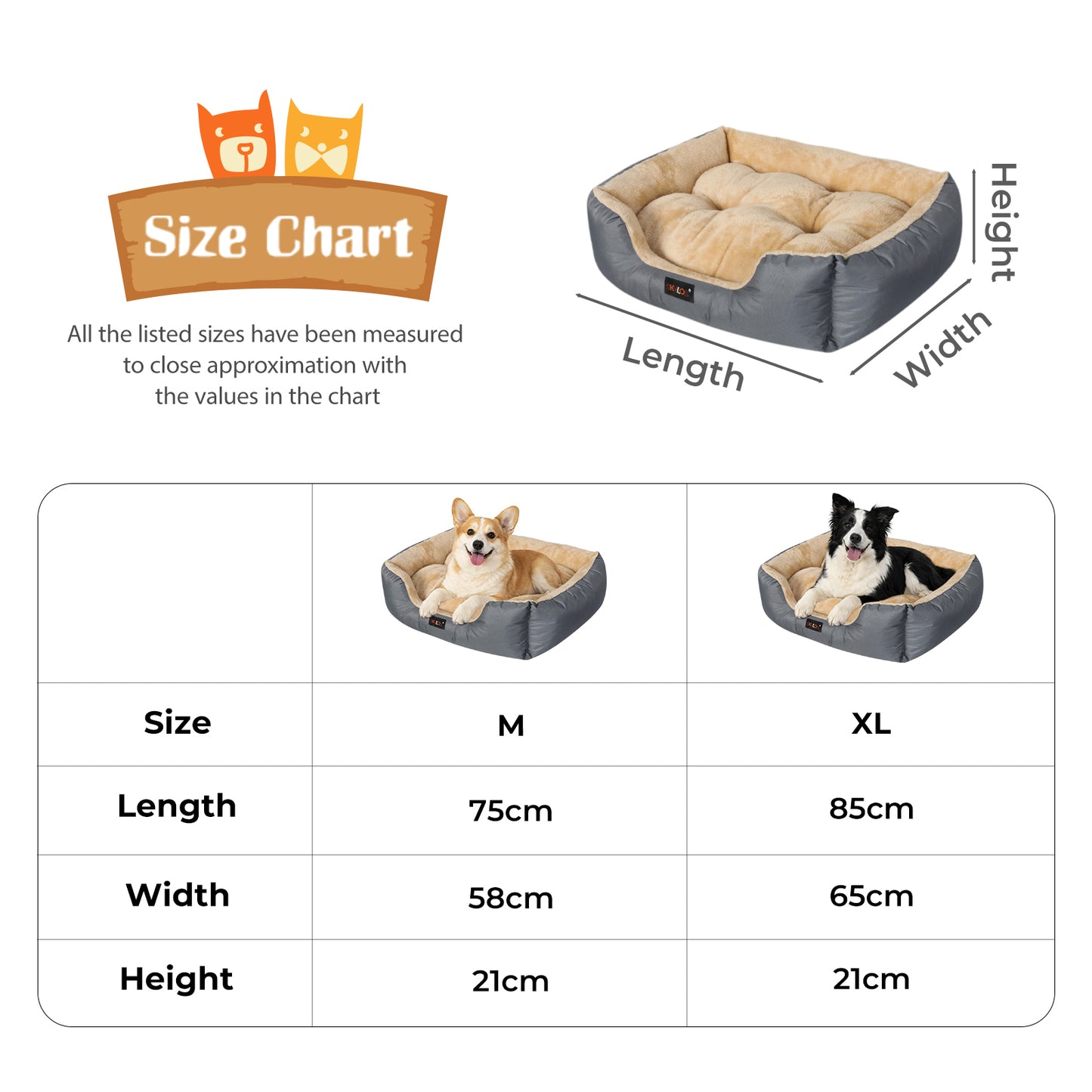 Skylos Pet Dog Bed Cat Mattress Luxury Soft Puppy Cushion Warm Pet Basket Large