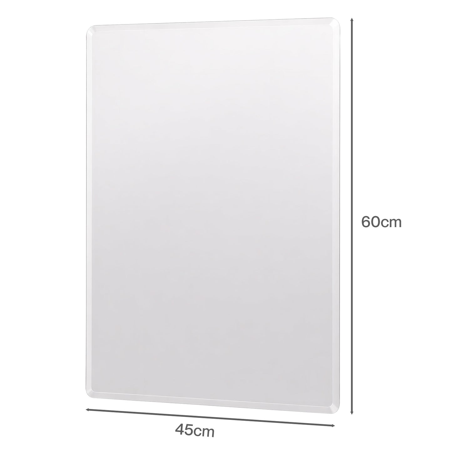 Yezi Wall Mirror Tempered Glass HD Make Up Mirror Vanity Bathroom 45x60cm