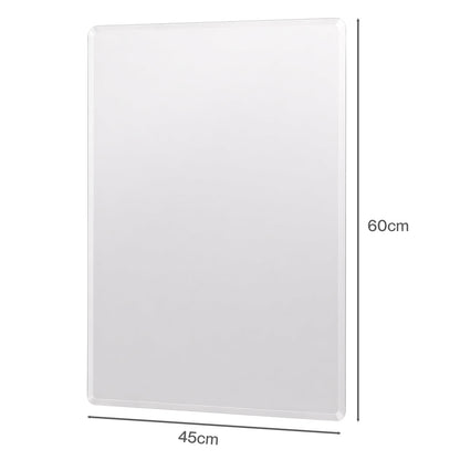 Yezi Wall Mirror Tempered Glass HD Make Up Mirror Vanity Bathroom 45x60cm