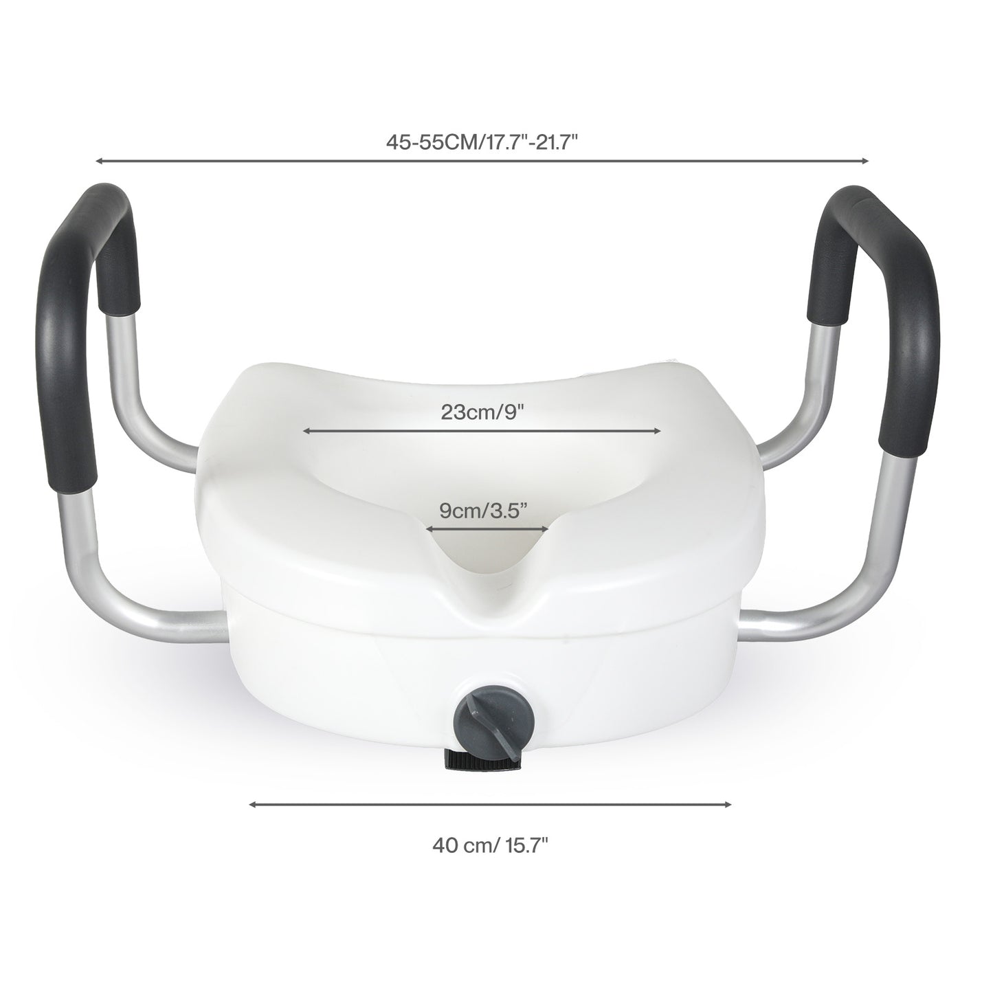 Levede Raised Toilet Seat with Arm 4.7'' Toiliet Seat Riser for Elderly Disabled