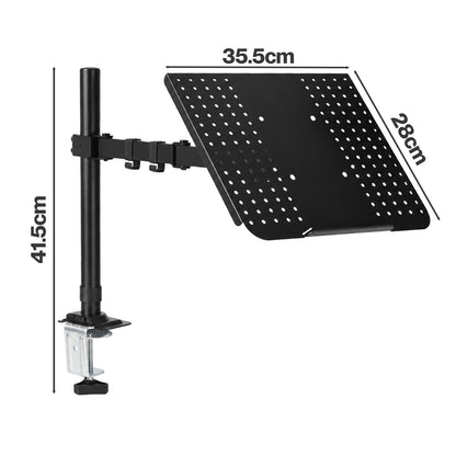 Levede Laptop Desk For  Adjustable Riser With Rotatable Monitor Mount Black